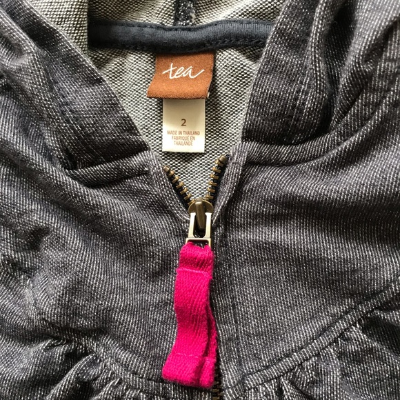 Tea Collection Indigo Zip Hoodie - 2T - Picture 2 of 5
